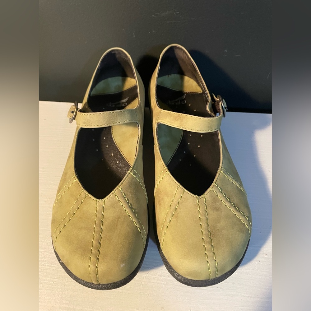Dansko Giselle Nubuck Lime Green Mary Jane 7.5 - 8 New in Box